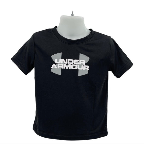 Under Armour Black Short Sleeve Logo T-Shirt Sz 2T - Picture 1 of 6